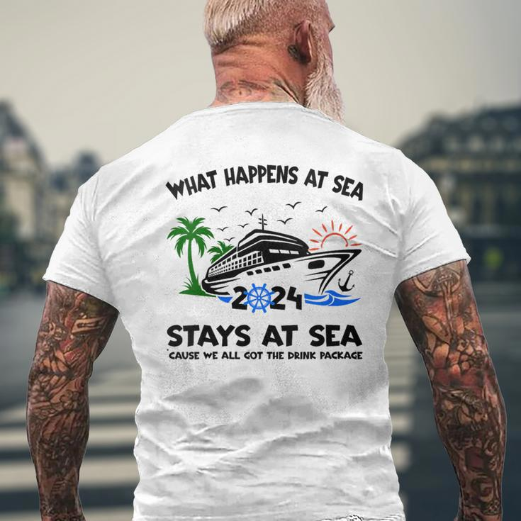 Aw Ship Its A Family Trip And Friends Group Cruise 2024 Men's T-shirt Back Print Gifts for Old Men