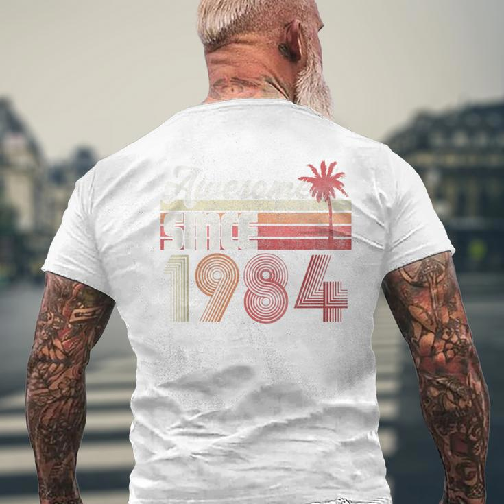 Awesome Since 1984 38Th Birthday Retro Vintage Men's T-shirt Back Print Gifts for Old Men