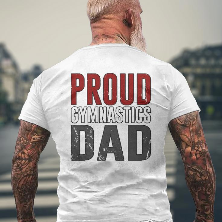Awesome Distressed Proud Gymnastics Dad Mens Back Print T-shirt Gifts for Old Men
