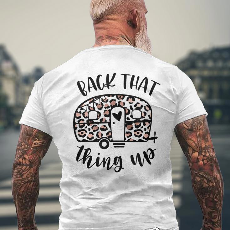 Back That Thing Up Camping Leopard Camper Men's T-shirt Back Print Gifts for Old Men