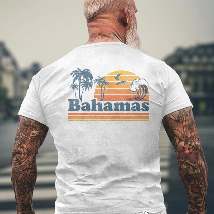 Bahamas Beach Summer Vacation Sunset Vintage 70'S Retro Men's T-shirt Back Print Gifts for Old Men