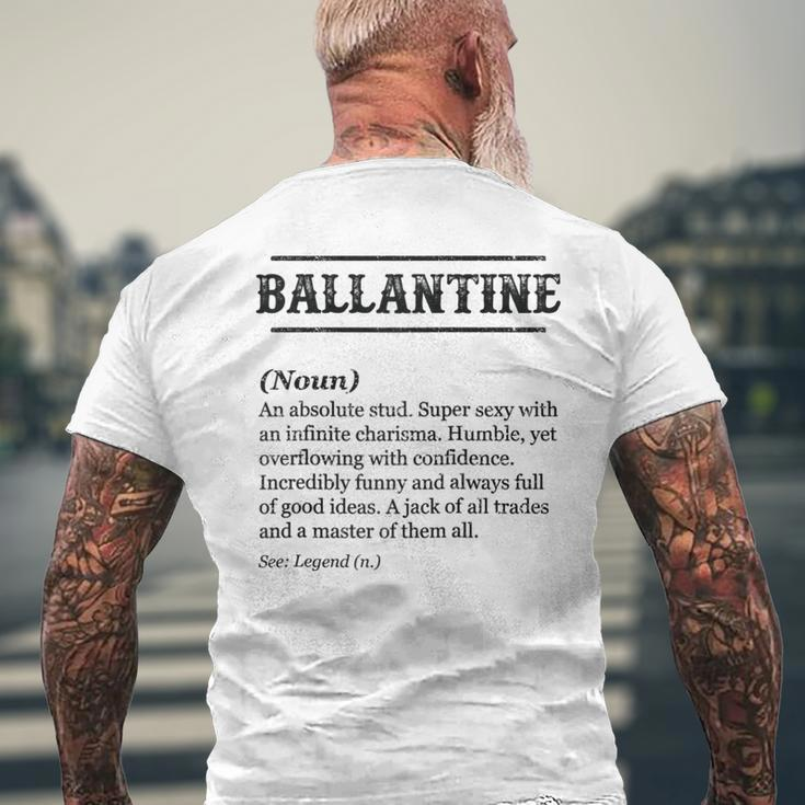 Ballantine Name Definition Customized Men's Men's T-shirt Back Print Gifts for Old Men