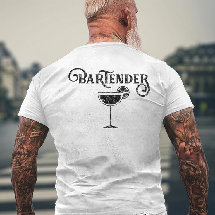 Bartender Bartender Bartender Bartender S T-Shirt mit Rückendruck Geschenke für alte Männer