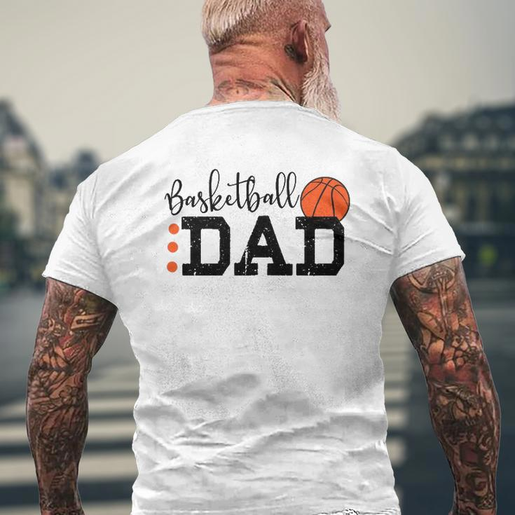 Basketball Dad Sport Lovers Happy Father's Day Mens Back Print T-shirt Gifts for Old Men