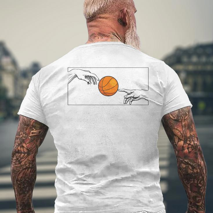 Basketball Player Hands For Basketball Players To Basketball T-Shirt mit Rückendruck Geschenke für alte Männer