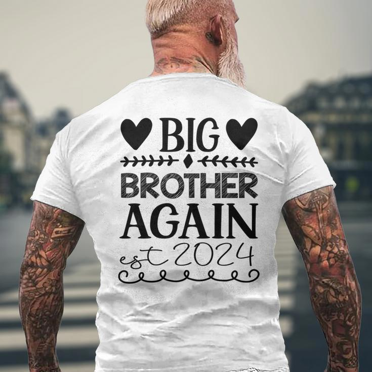 Beförderung Zum Big Brother Est 2024 Baby Unterwegs T-Shirt mit Rückendruck Geschenke für alte Männer