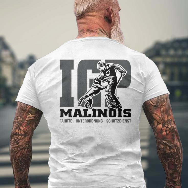 Belgian Malinois Igp Dog Sport Ipo Dog T-Shirt mit Rückendruck Geschenke für alte Männer