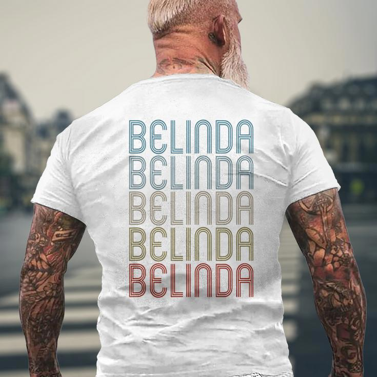 Belinda First Name Vintage Retro Men's T-shirt Back Print Gifts for Old Men