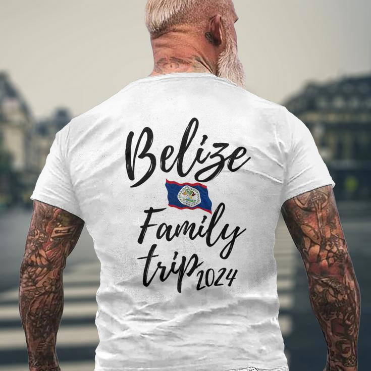 Belize Family Trip 2024 Caribbean Vacation Fun Matching Men's T-shirt Back Print Gifts for Old Men
