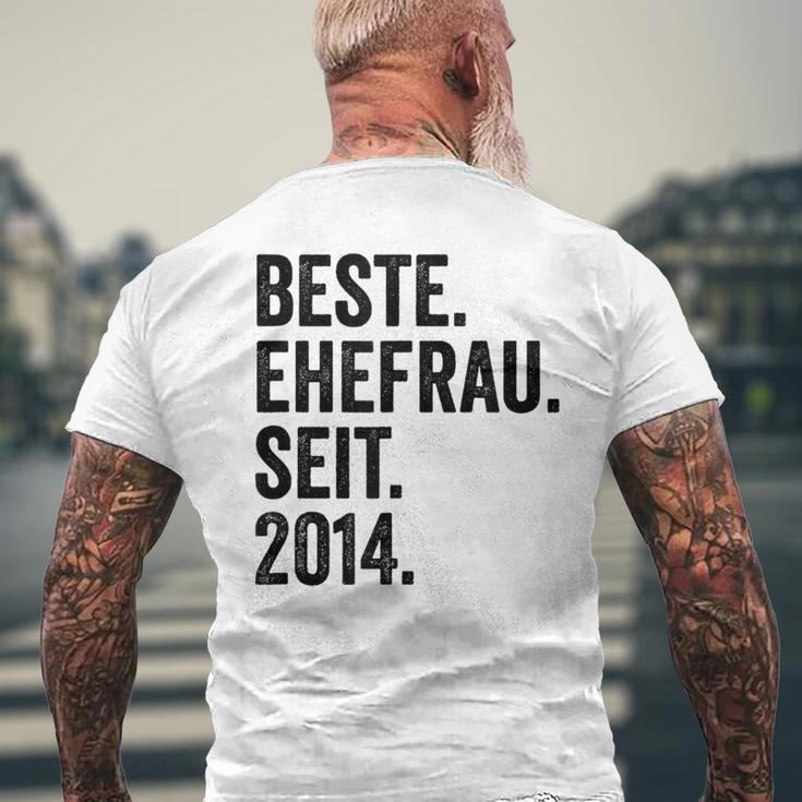 Beste Ehefrau Seit 2014 T-Shirt mit Rückendruck Geschenke für alte Männer