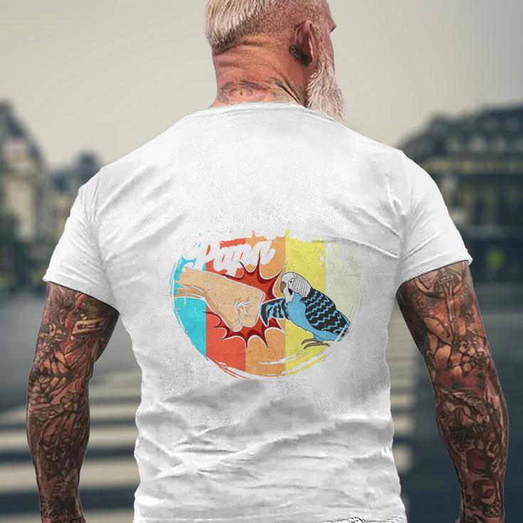 Bester Budgie Papa Bird Pet Budgie T-Shirt mit Rückendruck Geschenke für alte Männer