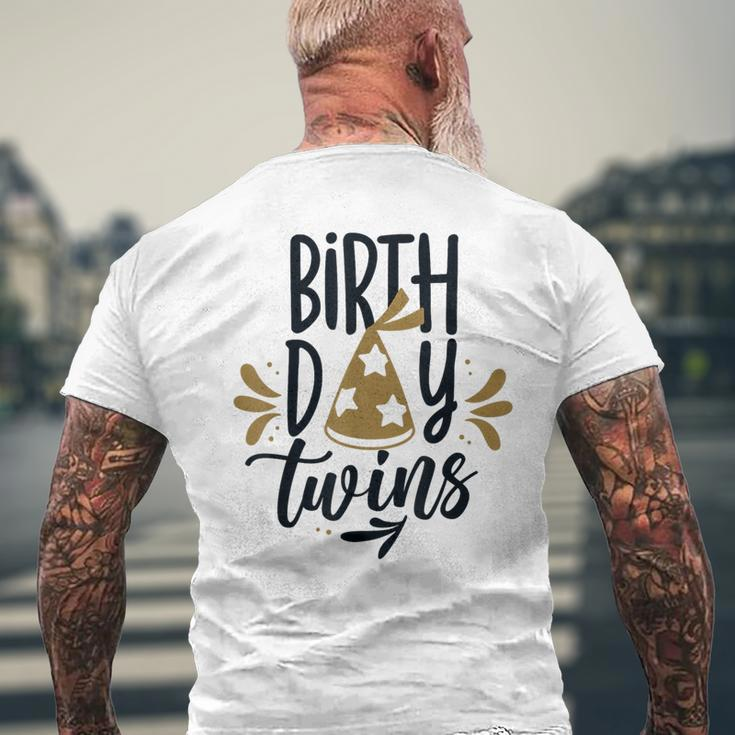 Birthday Twins Celebrate Cute Twin Men's T-shirt Back Print Gifts for Old Men