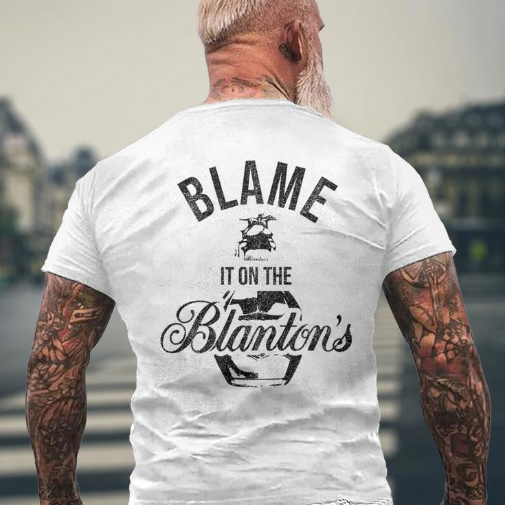 Blame It On The Blanton's Small Batch Kentucky Bourbon Men's T-shirt Back Print Gifts for Old Men