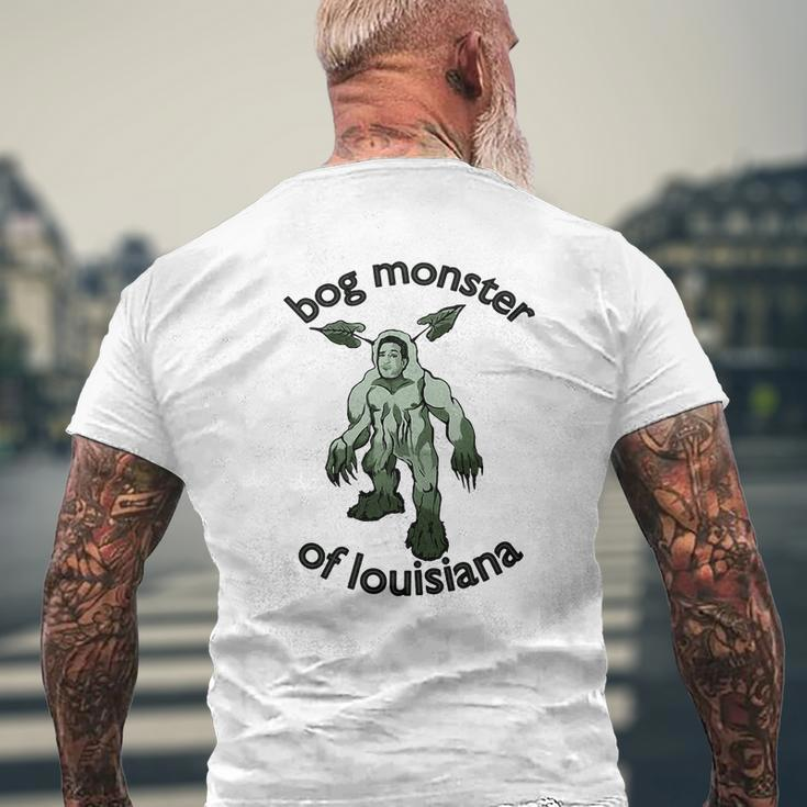 Bog Monster Of Louisiana Mens Back Print T-shirt Gifts for Old Men