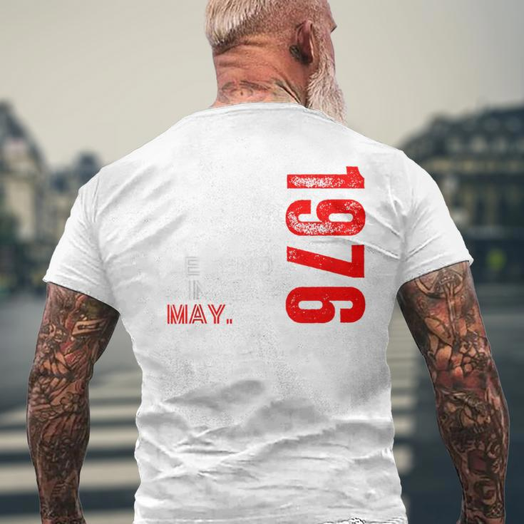Born In May 1976 Vintage Birthday Legend Since May 1976 Men's T-shirt Back Print Gifts for Old Men