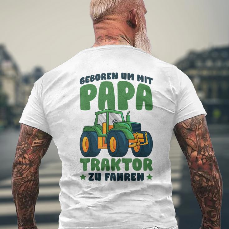 Boy's Geboren Um Mit Papa Trktor Zu Fahren Born To Go With T-Shirt mit Rückendruck Geschenke für alte Männer