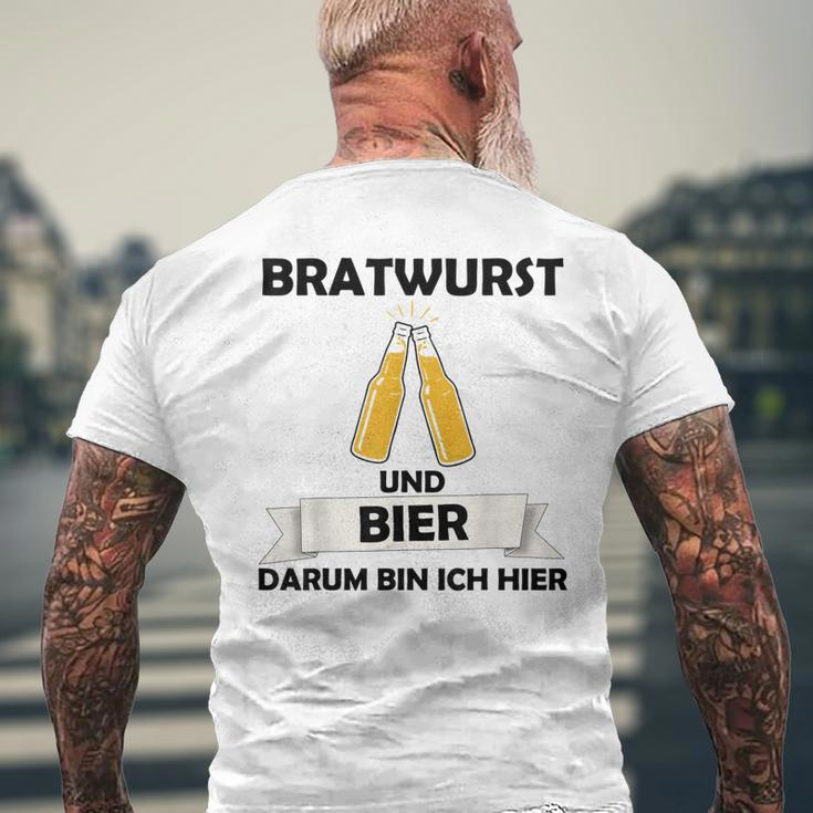 Bratwurst Und Bier Um Um Bin Ich Hier Hier Gray S T-Shirt mit Rückendruck Geschenke für alte Männer