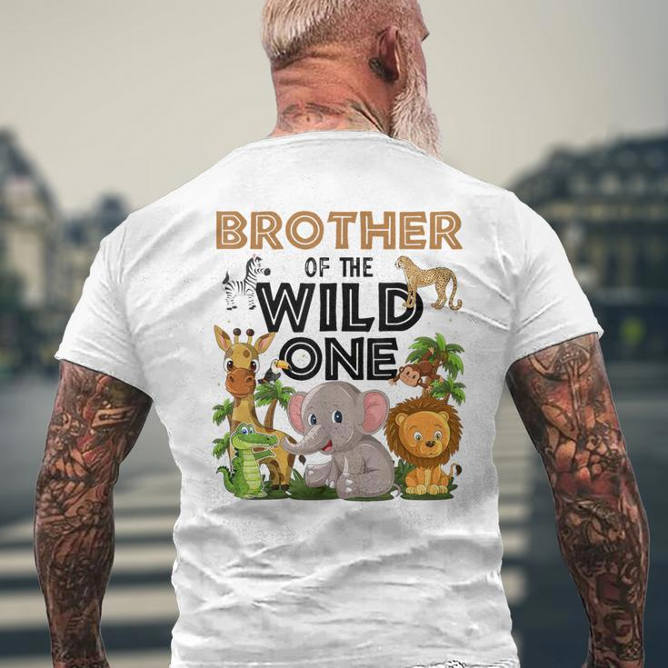 Brother Of The Wild One Birthday 1St Safari Jungle Family Men's T-shirt Back Print Gifts for Old Men