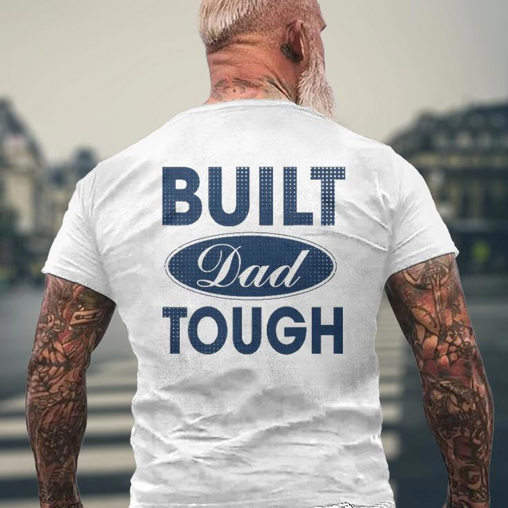 Built Dad Tough Build Dad Car Guys Mechanic Workout Gym Mens Back Print T-shirt Gifts for Old Men