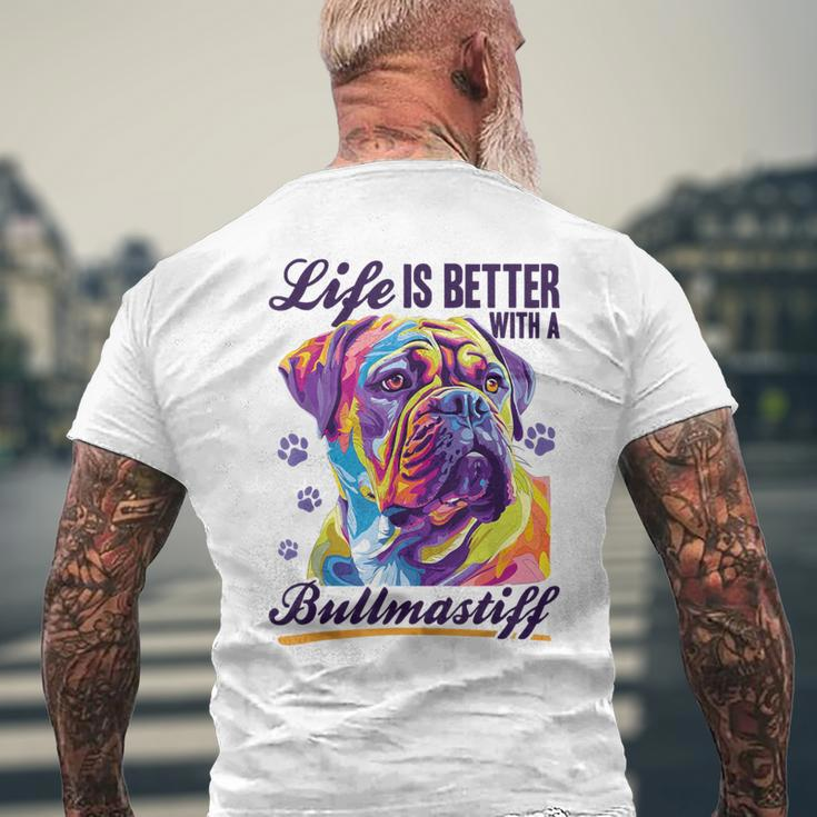 Bullmastiff Hunderasse Das Leben Ist Besser Mit Einem Bullmastiff T-Shirt mit Rückendruck Geschenke für alte Männer