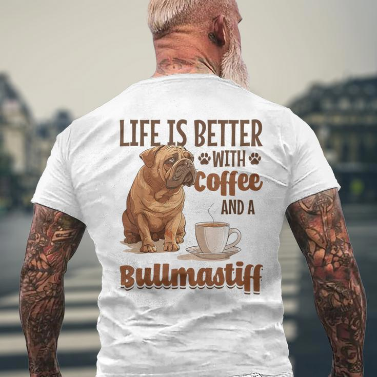 Bullmastiff-Hunderasse Das Leben Ist Besser Mit Kaffee Und Einem T-Shirt mit Rückendruck Geschenke für alte Männer