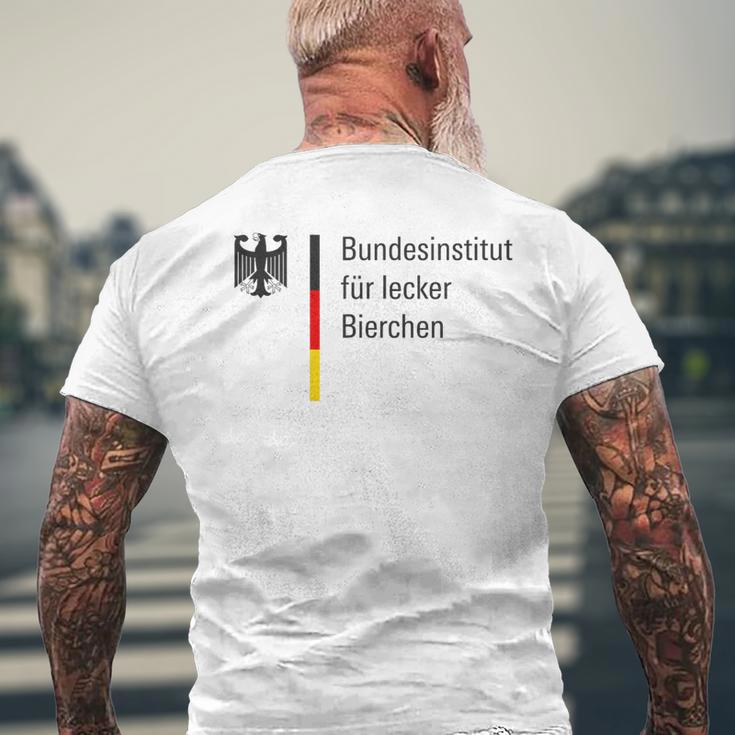 Bundesinstitut Für Leckere Bierchen Delicious Bier Party T-Shirt mit Rückendruck Geschenke für alte Männer