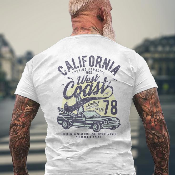 California West Coast Surfing Car Birthday Men's T-shirt Back Print Gifts for Old Men