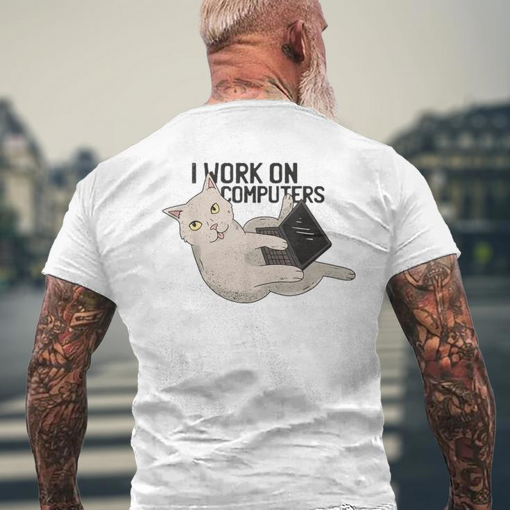 Cat Cat Kitten Programmer Computer Science T-Shirt mit Rückendruck Geschenke für alte Männer