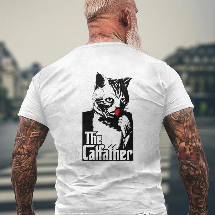 The Catfather Parody Mens Back Print T-shirt Gifts for Old Men