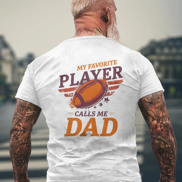 Cheer Dad And Husband Football Favorite Child Mens Back Print T-shirt Gifts for Old Men