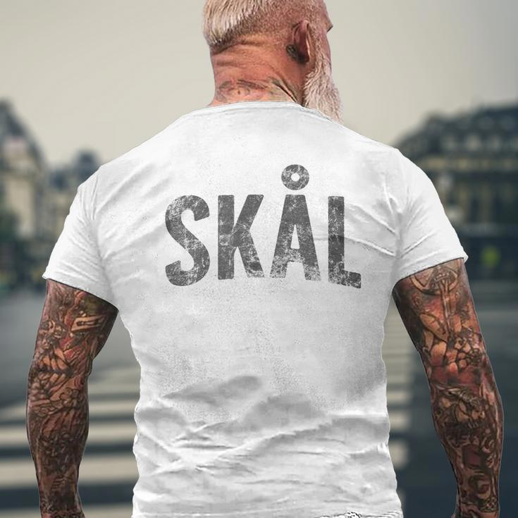 Cheers In Swedish & Norwegian Vintage Skål Men's T-shirt Back Print Gifts for Old Men