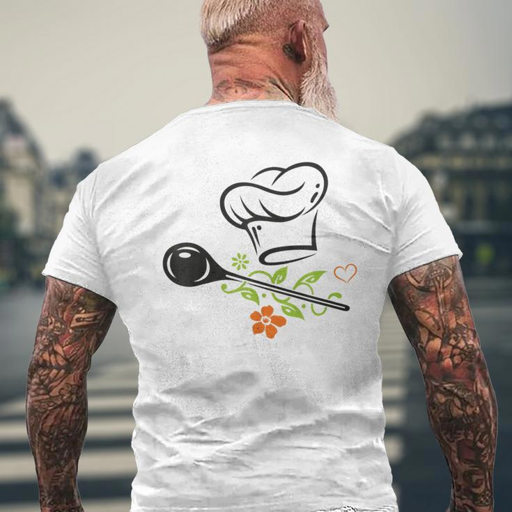 Chef's Hat Chef Chef Vegan Vegetarian T-Shirt mit Rückendruck Geschenke für alte Männer