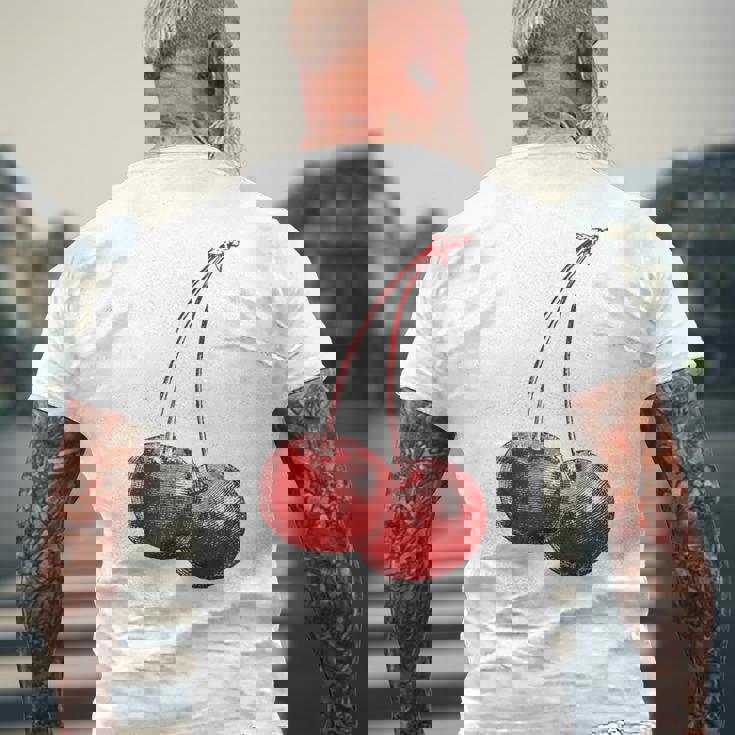 Cherry Fruit Vintage Graphic Cherry Men's T-shirt Back Print