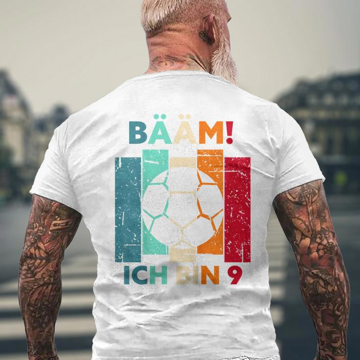Children's Bäm Ich Bin 9 Neun Jahre Junge 9Th Birthday Football T-Shirt mit Rückendruck Geschenke für alte Männer