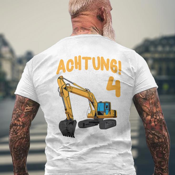 Children's Digger Birthday 'Ich Bin 4 Jahre Bausite' T-Shirt mit Rückendruck Geschenke für alte Männer