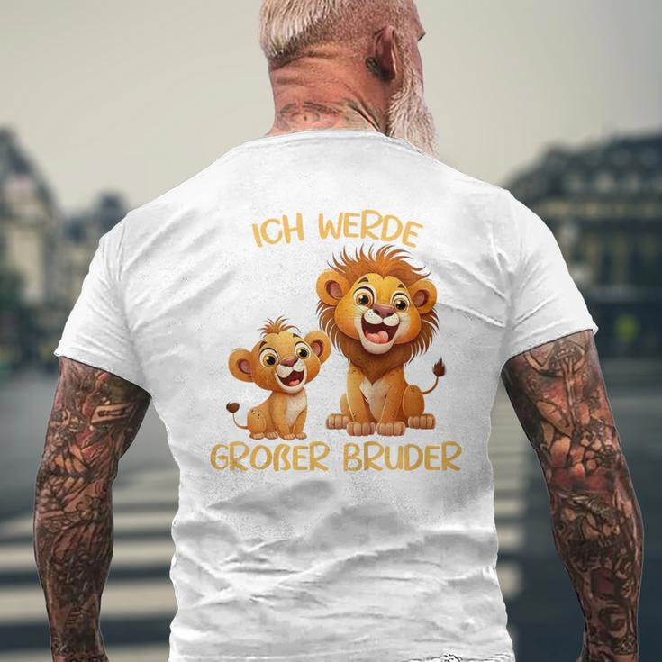 Children's Ich Werde Große Bruder Zwei Löwen Ich Werde T-Shirt mit Rückendruck Geschenke für alte Männer