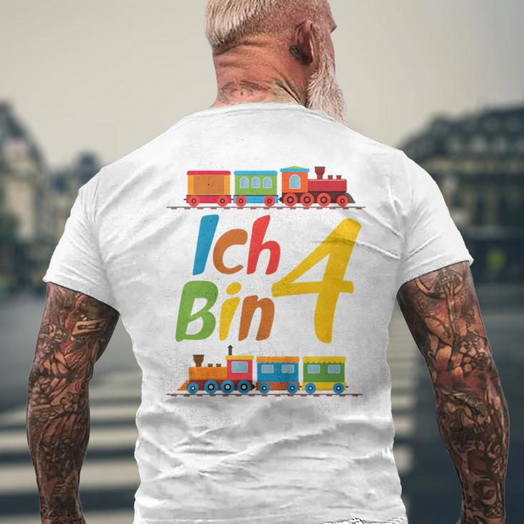Children's Junge Geburtstag 4 Jahre Zug Railway Four Birthday T-Shirt mit Rückendruck Geschenke für alte Männer