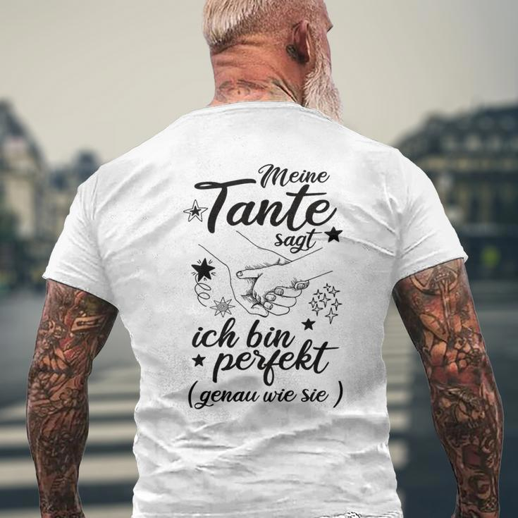 Children's Meine Tante Sagt Ich Bin Perfekt Von Tante Für Niche T-Shirt mit Rückendruck Geschenke für alte Männer