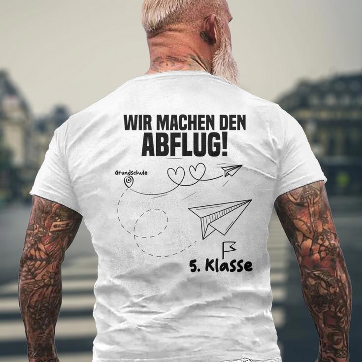 Children's Wir Machen Den Abflug 5 Klasse Graduation Primary 80 T-Shirt mit Rückendruck Geschenke für alte Männer