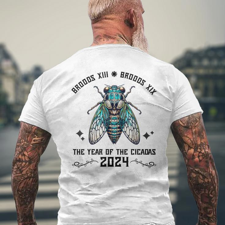 Cicada Lover Brood Xix Brood Xiii Year Of The Cicada 2024 Men's T-shirt Back Print Gifts for Old Men