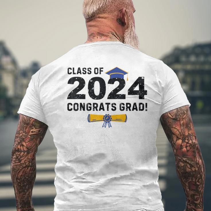 Class Of 2024 Congrats Grad 2024 Congratulations Graduate Men's T-shirt Back Print Gifts for Old Men