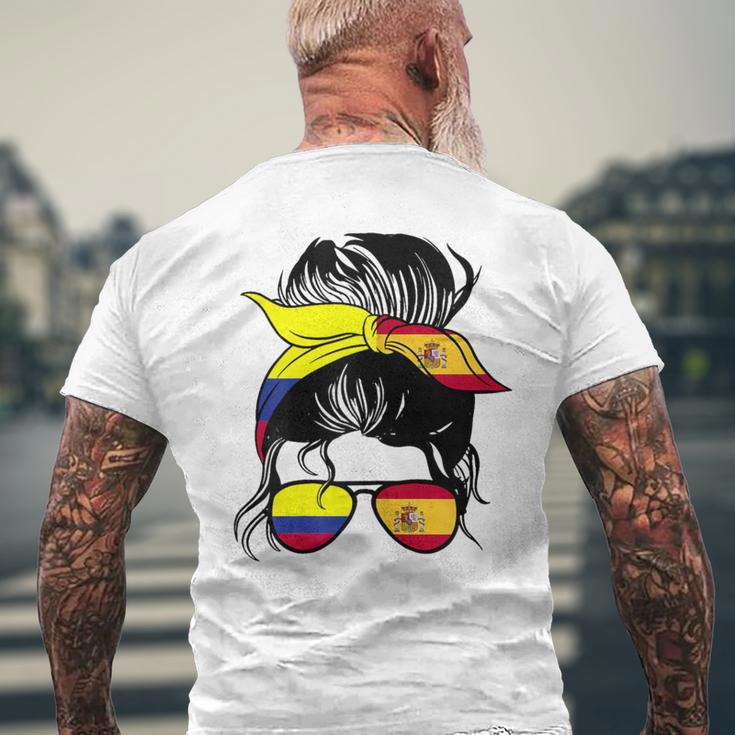 Camiseta Sin Mangas Mujer Colombia Y España - Mix Raíces Colombianas, Orgullo Y Cultura En Ropa Ligera Y Clásica