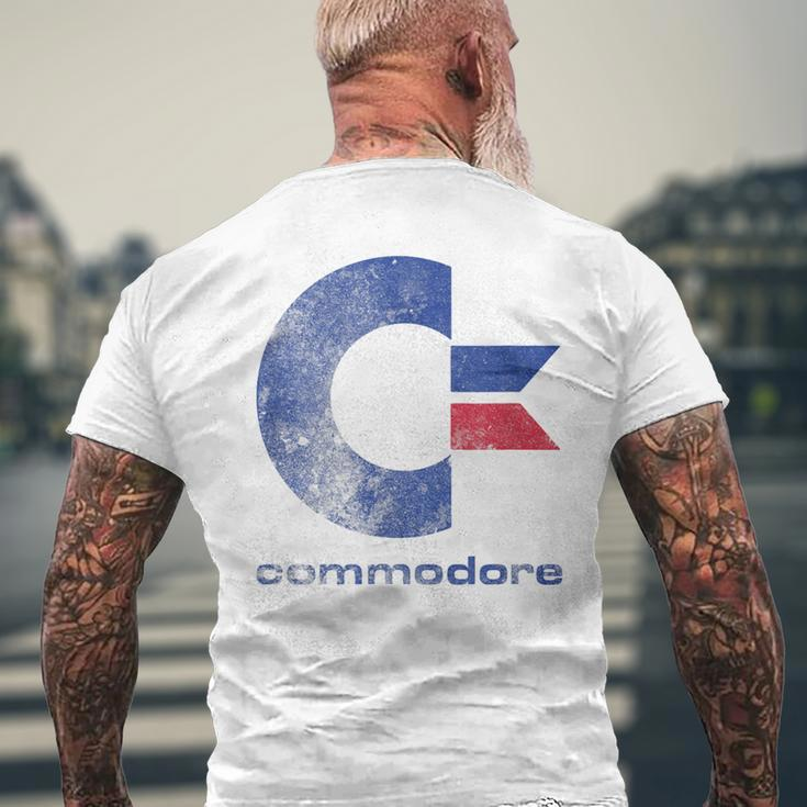 Commodore C64 Uppercase Letter Stone Washed Grunge Effect Men's T-shirt Back Print Gifts for Old Men