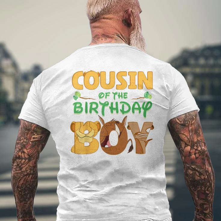 Cousin Of The Birthday Boy Lion Family Matching Men's T-shirt Back Print Gifts for Old Men