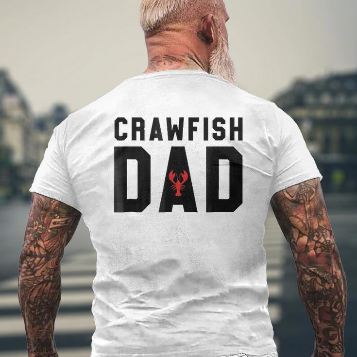 Crawfish Dad Cajun Crawfish Father's Day Black Mens Back Print T-shirt Gifts for Old Men