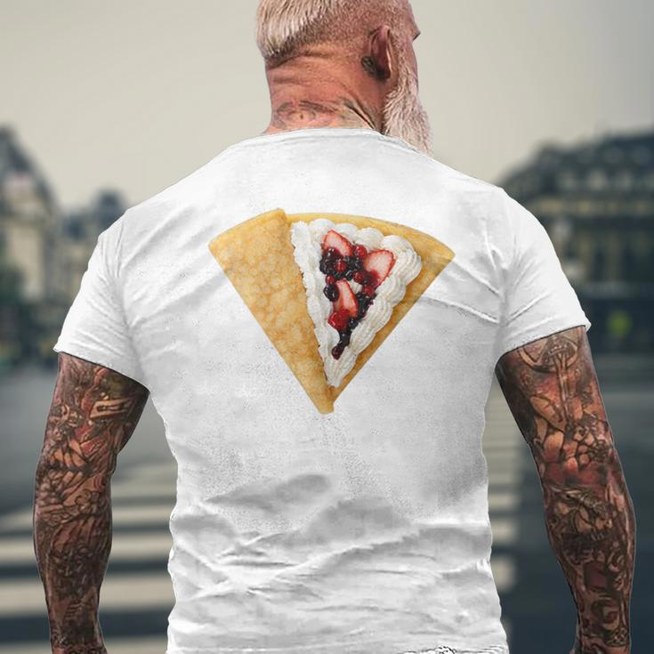 Crepe Costume Food Pun Costume French Desserts Men's T-shirt Back Print Gifts for Old Men