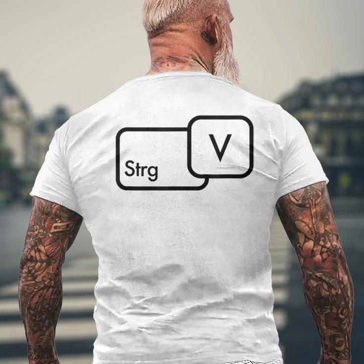 CtrlV Copy Paste Partner Look T-Shirt mit Rückendruck Geschenke für alte Männer