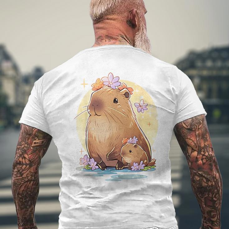 Cute Capybara Capybara Lover Men's T-shirt Back Print Gifts for Old Men