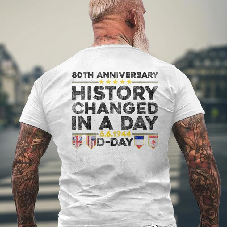 D-Day 80Th Anniversary Normandy History Changed In A Day Men's T-shirt Back Print Gifts for Old Men