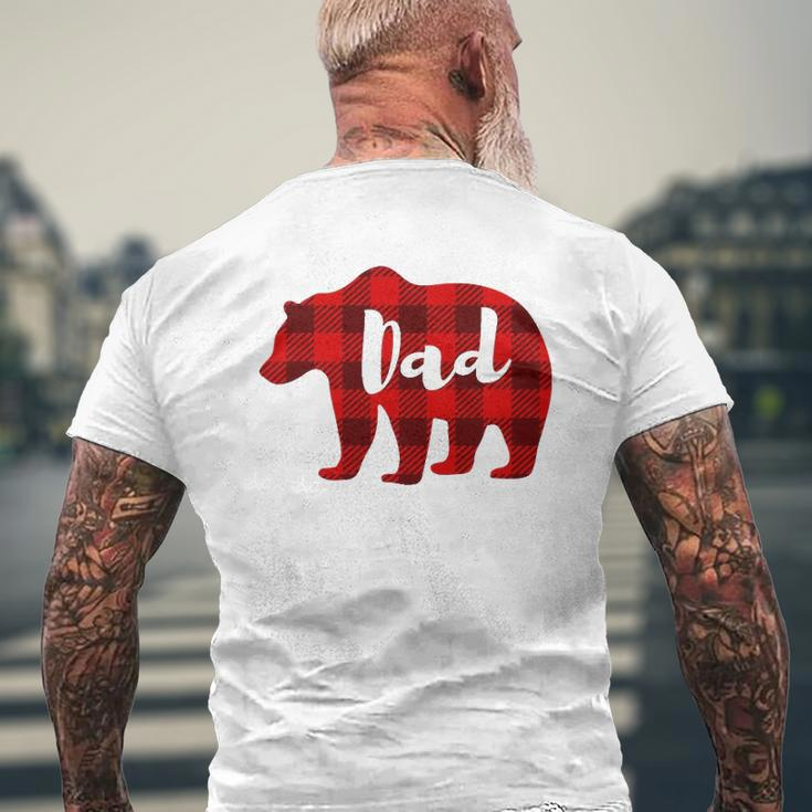 Dad Bear Clothing Mens Father Parents Family Matching Mens Back Print T-shirt Gifts for Old Men